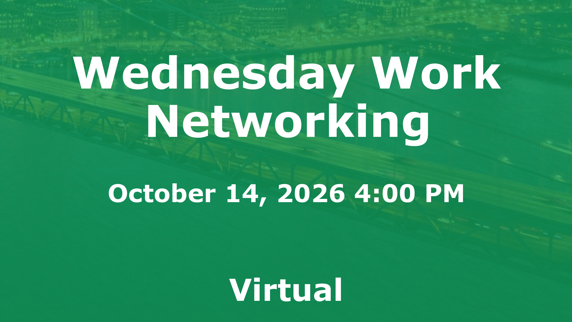 Wednesday Work Networking event image